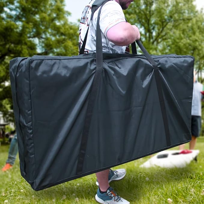 Titan Bags Cornhole Carrying Case - Durable & Heavy Duty Cornhole Board Bag Carry Case w/Nylon Shoulder Straps & Zipper Closure, Board Storage & Carrying Case for Toss Games & Tournaments - Black