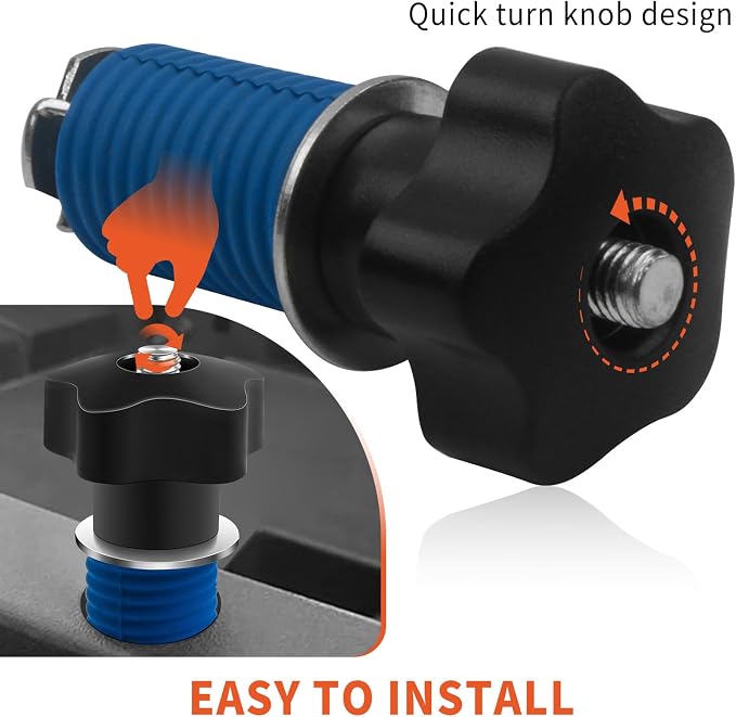 Knob Anchor Accessories for Polaris Lock and Ride Knob Tie Down ATV Anchor Kit for RZR, Cooler, Ace ATVs to Secure Tools, Rack, Sportsman 6-Pack