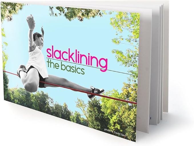 Barefoot Slackline Kit 60ft (18m) Complete Set Including, Ratchet, Training Line, Bark Protectors & Instructions! Designed for Both Kids & Adults - 3 Colors Available (Neon Green)
