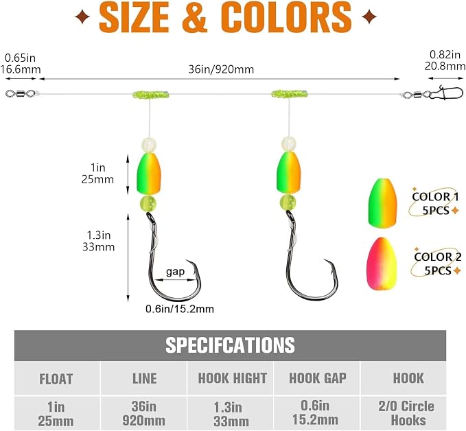 Dovesun 3PCS Dragging Weights for Catfishing 3OZ + Pompano Rigs for Surf Fishing