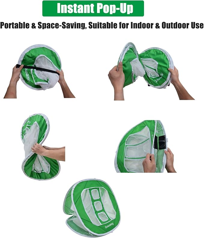 3-in-1 Pop Up Golf Chipping Net – Precision & Distance Trainer, Easy Indoor/Outdoor Setup – Ideal Gift