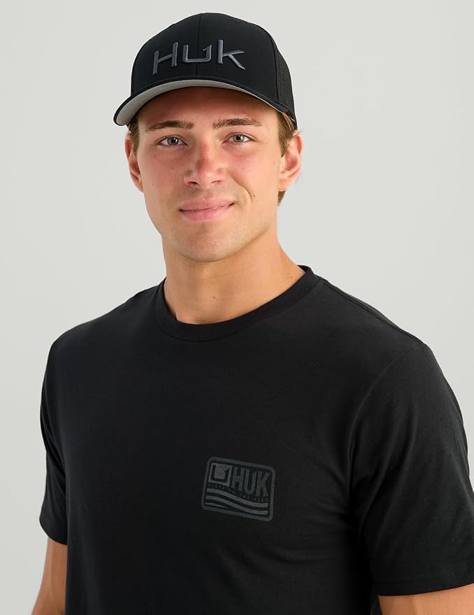 HUK Mens Fishing Graphic Tee, Performance Short Sleeve, Quick-Dry