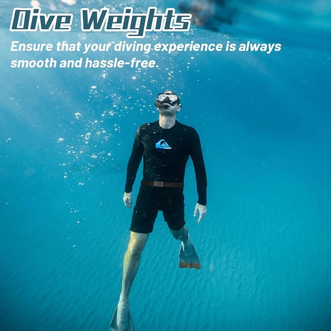 4 Pcs Scuba Weight Belt,Diving Weight Belt with Metal Block Buckle Coated Dive Weights Nylon Dive Belt Suitable for Free Diving