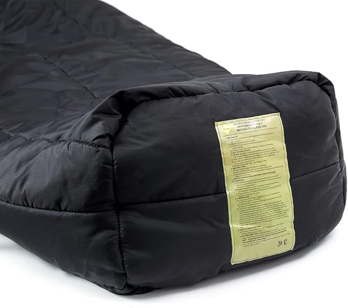 MT Military Patrol/Intermediate Sleeping Bag, Part of 4 Piece Army Modular Sleep System for All Season Olive Drab/Black