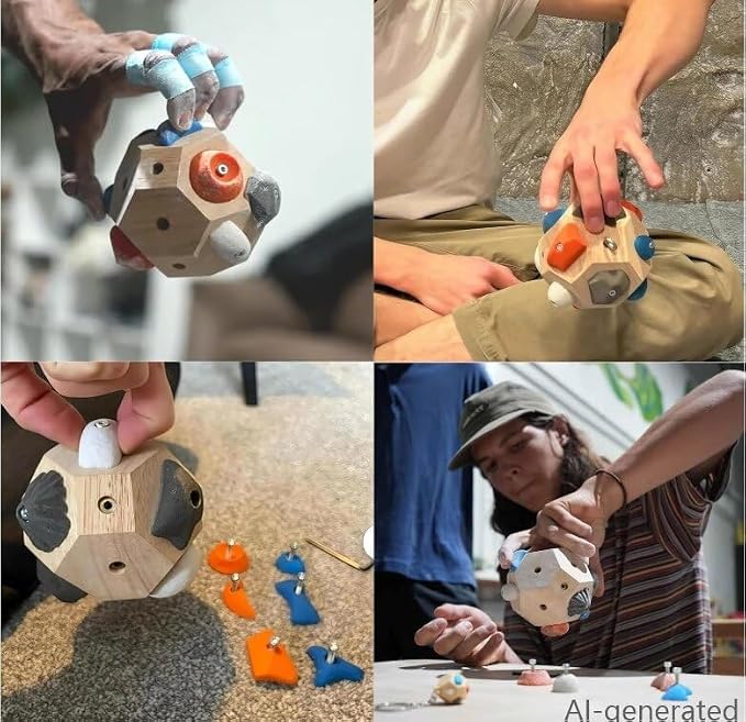 3D Rock Climbing Training Ball, Creating Strength and Precision, Finger Strength Rock Climbing Training Ball, simulating Rock Climbing, Rock Climbing, is a Gift for Climbers