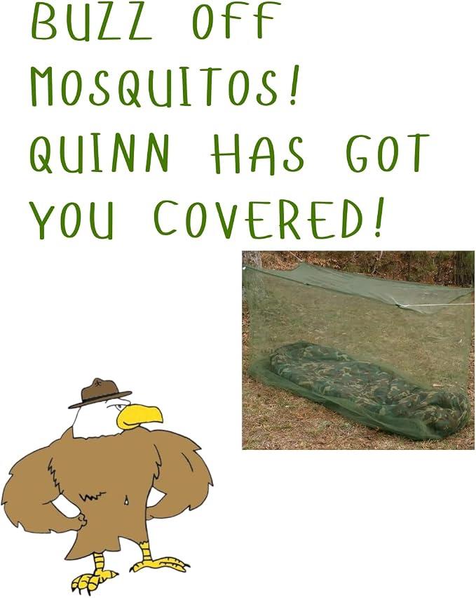 Mosquito Net- Military Green Portable Tactical Mosquito Netting for Camping – Completely Covers a Sleeping Bag, Bed or Cot