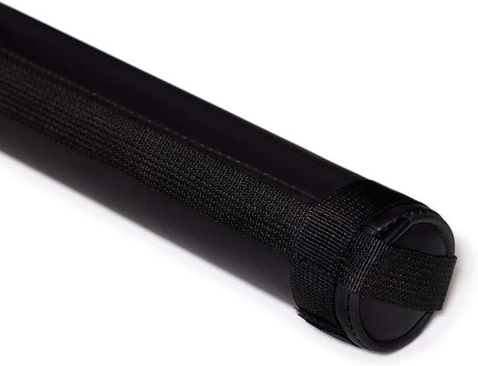 McDermott 1x1 Hard Round Vinyl Pool/Billiard Cue Case - Black w/Clover