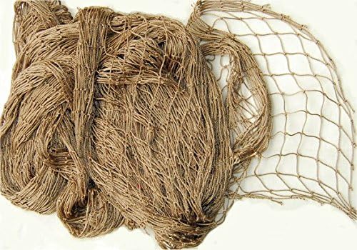Knotted Netting - Camo Netting to Customize, Hunting Gear, Camouflage Netting Used by Outdoor Enthusiasts for Climbing, Hunting or Fishing - 4' X 5' with 1"x1" Holes, Brown