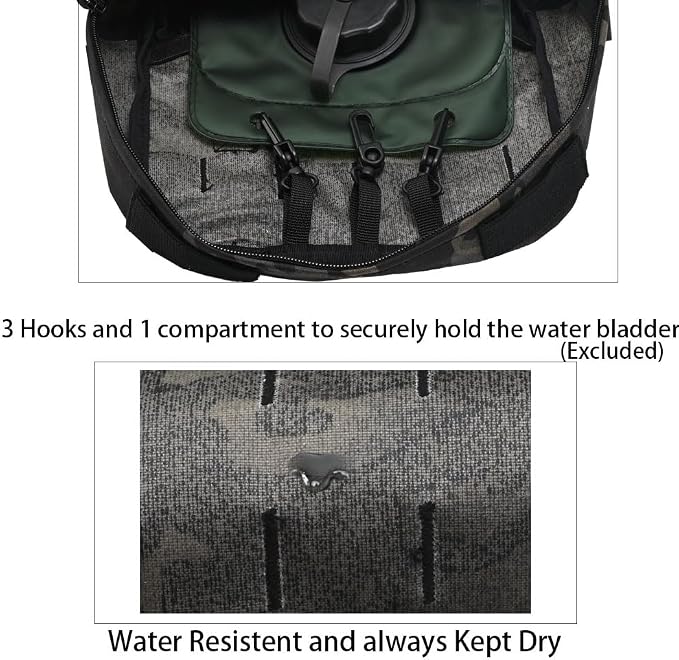 Tactical Mini Molle Hydration Pack,Molle Hydration Carrier with IFAK Pouch&US Flag&Med Patch,Hydropack for 2L Water Bladder
