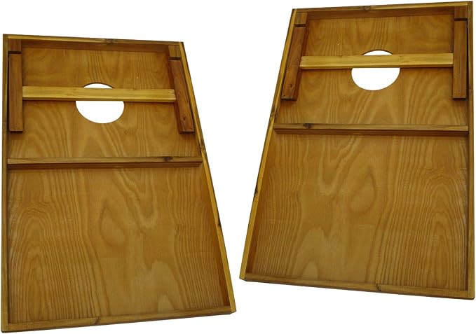 Bean Bag Toss Set - Premium All Wood Cornhole Set Includes 8 Bags by Trademark Innovations