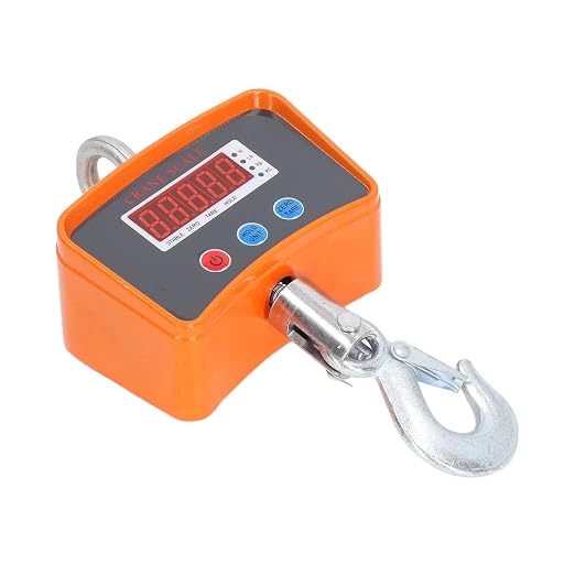 Electronic Hook Scale, 1000KG Heavy Duty Industrial Crane Scale Rechargeable Digital Hanging Scale with Backlit LCD Display Smart Weighing Crane Hook Scale for Farm, Construction, Warehouse(#2)