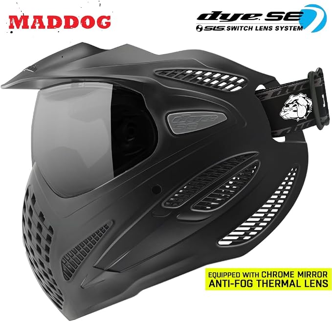 Maddog Dye SE Special Edition Paintball Mask Goggle System | Replaceable SLS Thermal Dual-Pane Anti Fog Lens | Adjustable Full-Face Safety Certified Protection