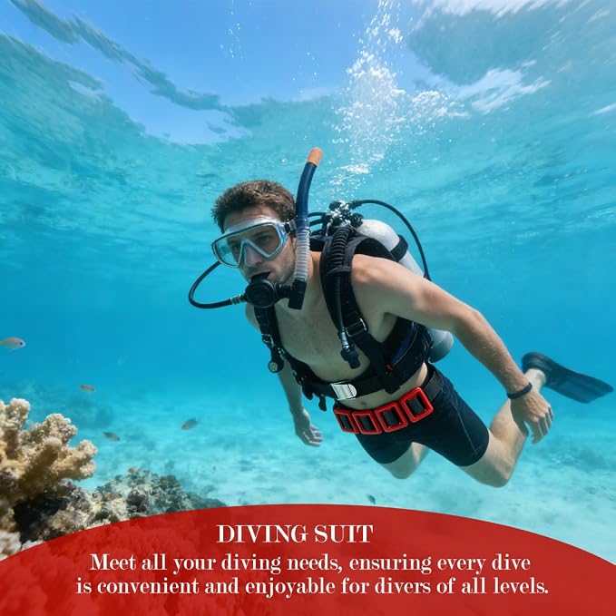4 Pcs Scuba Weight Belt,Diving Weight Belt with Metal Block Buckle Coated Dive Weights Nylon Dive Belt Suitable for Free Diving