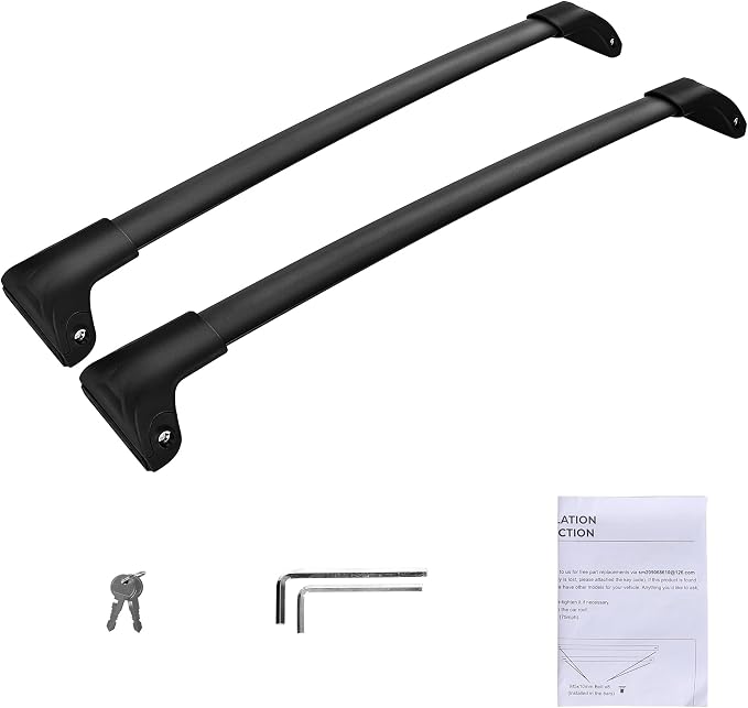 300Lbs Lockable Roof Rack Crossbars for 2021-2026 Grand Cherokee L, 2022-2026 Grand Cherokee WL, Heavy Duty Aluminum Anti-Corrosion Cross Bar Fit Luggage Luggage Kayaks Bicycles Snowboard
