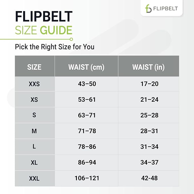 FlipBelt Classic Running Belt, Belt Bag & Fanny Pack for Men and Women - Phone Holder, Waist Pack, Running Accessories, Belt Pouch, Money Belt, USA Running Company