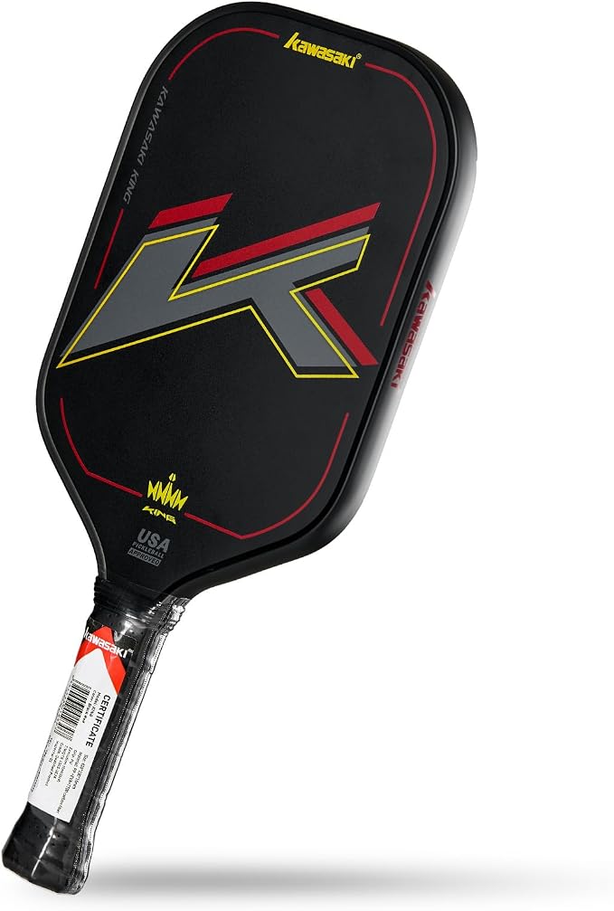 Pickleball Paddle, Kawasaki T700 Carbon Fiber (CFS)-USAPA Approved King Series Pickleball Racket 16mm for Tournament Level, with Cover Case/Grip