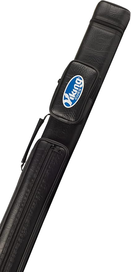 Viking Valhalla Hard Pool Cue Case, Hard Pool Stick Case with Shoulder Strap, Vinyl Shell and Felt Interior, Billiard Cue Case, Pool Cue Holder, Pool Table Accessories, Billiards Equipment