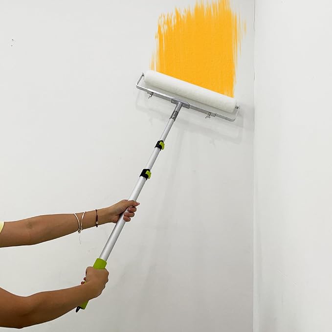 4pcs 18 Inch Paint Roller Set, Large Paint Roller Covers with End Caps for Ceiling,Wall,Floor,Decks Painting