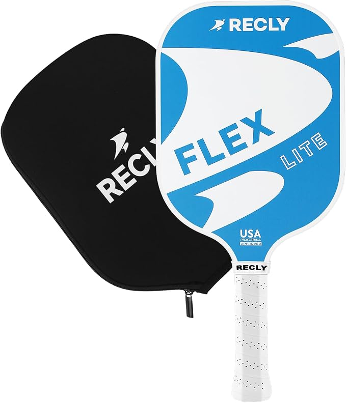 Recly Pickleball Paddles, Carbon Fiber Pickleball Paddle with UV Printed Finish & Sure-Grip Elongated Handle 14MM,USAPA Approved for Beginner and Professional Players