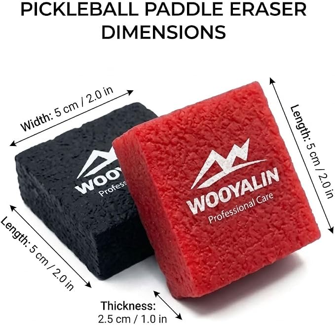 Pickleball Paddle Eraser – Paddle Cleaner for Carbon Fiber & Graphite Paddles, Removes Ball Residue & Dust, Restores Spin & Grip, Includes Clear Carry Case