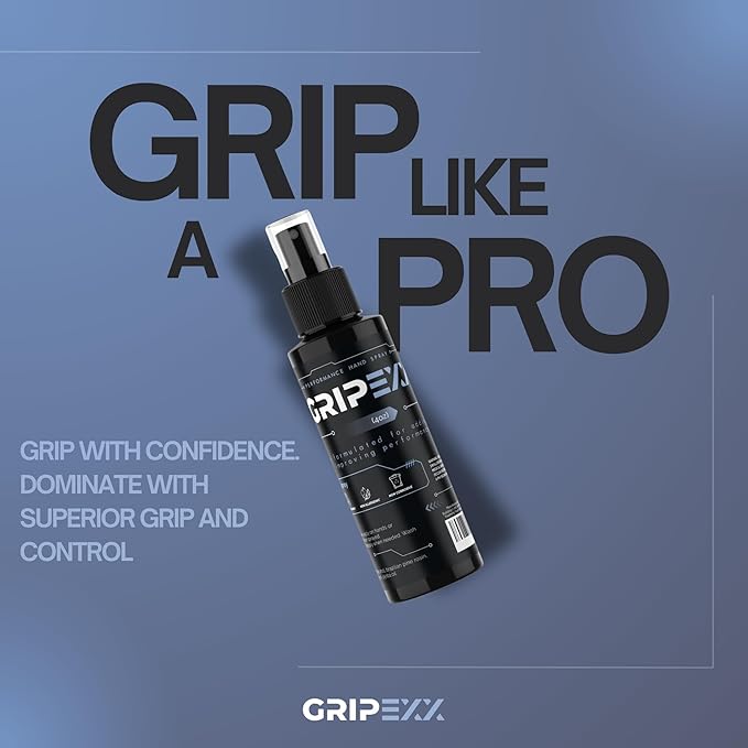 GRIPEXX Sports Hand Grip Spray (4oz)- Boost Performance, Enhance Control and Maximize Grip - for Athletes: Tennis, Football, Pole Dancing, Basketball, Baseball, Golf, etc- Natural Rosin-Based Formula
