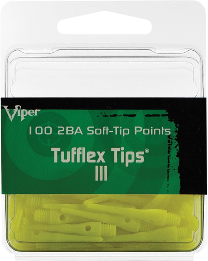 Viper Dart Accessory: Tufflex III 2BA Thread Soft Tip Dart Points (100 and 1000 Packs)