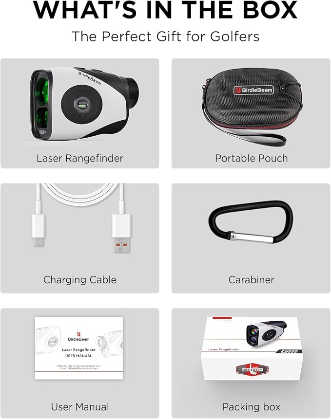 Golf Rangefinder with Slope, 1200Y Laser Range Finder for Golf, 7X Magnification, Flag Lock with Vibration, Magnetic Cart Mount, Ultra-Clear Display, USB-C Rechargeable, Waterproof