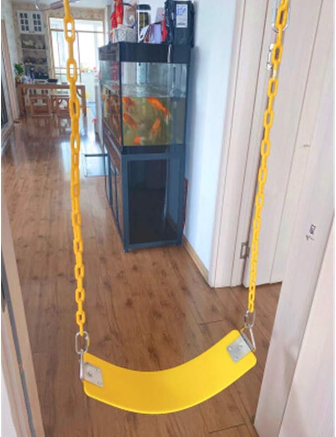 60-Inch Fully Plastic Coated Chains (2) With 4 Free Quick Links - Anti-Rust Iron Link for Playground Kids Tree Swing Seat Support 660 Lb - Set Accessories and Replacement