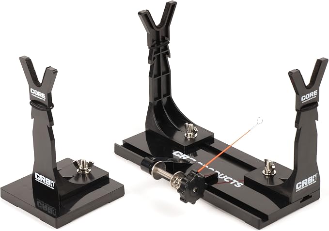 CRB Core Hand Wrapper - Rod Building System with Adjustable Rod Stands, Thread Carriage & Integrated Tensioner - Compact, Stable Platform for Custom Rod Building & Repairs