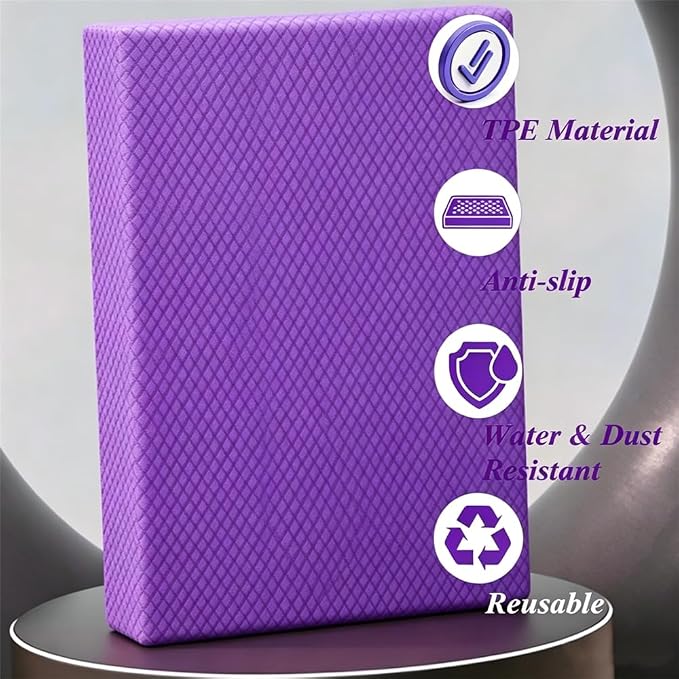 High-Density Balance Pad, Extra Large Balance Pad for Physical Therapy, TPU Foam Balance Board for Rehabilitation Stability Workout Knee and Ankle Exercise