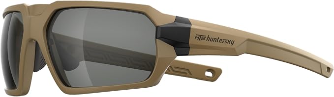 HTS HUNTERSKY Ballistic Tactical ANSI Z87.1+ Impact Protection Anti Fog Shooting Glasses Military Grade Airsoft Range