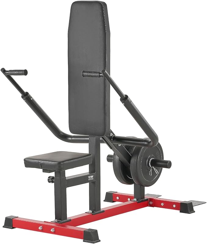 VEVOR Seated Dip Machine, Tricep Bicep Press Down Machine with Cable Bar, Adjustable Seat, and Backrest, Exercise Equipment for Chest Training, Upper Body Push Fitness Workout, Hold up to 450LBS