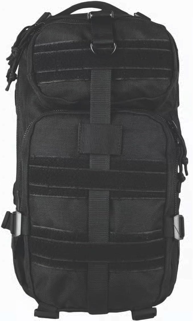 FOX OUTDOOR PRODUCTS Medium Transport Pack | 29L Tactical Backpack with Organizer Pockets, MOLLE Webbing & Hydration Sleeve, Black