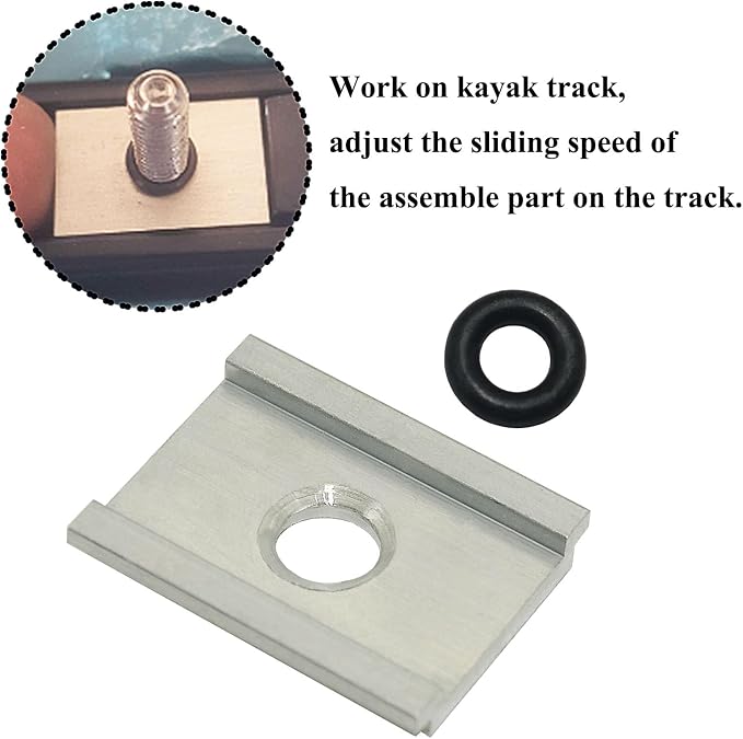 12Pcs AAP-1012 Kayak Adapter Plates and O-Rings, Kayak Accessories, Aluminum