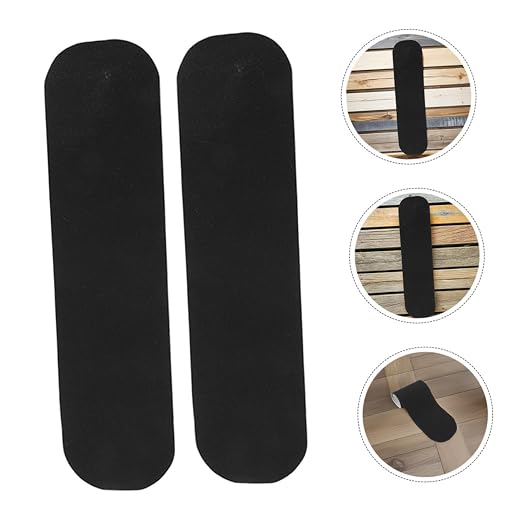 3pcs Skateboard Grip Tape Sheet, Self-Adhesive Anti-Skid Sandpaper Sticker 81x21cm, Sturdy Replaceable Grip Tape for Street and Park Skateboards