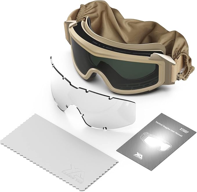 xaegistac Tactical Airsoft Goggles Anti Fog Military Glasses, Ballistic Safety Goggles for Shooting Hunting