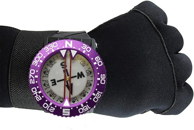 Scuba Choice Diving Compass (Wrist/Bungee Mount) – Easy-to-Read Underwater Navigation Tool for Scuba Diving, Durable Design with Rotating Bezel, Reliable Directional Aid for Deep Dive Adventures