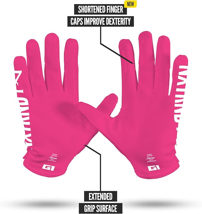 Nxtrnd G1 Pro Men's Football Gloves, Adult Sticky Receiver Gloves
