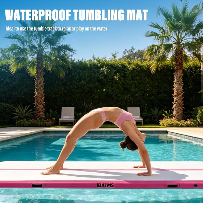 IBATMS Air Tumbling Mat Track 10/13/16/20ft, Inflatable Gymnastics Mat