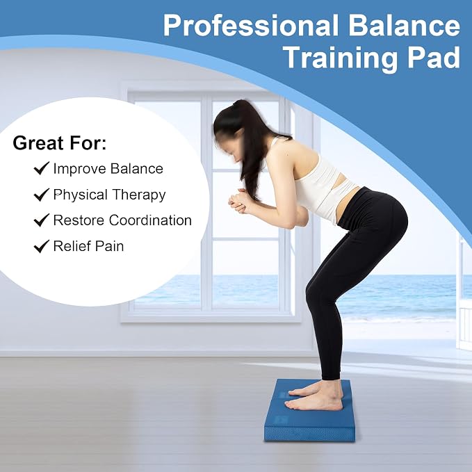 strongtek 2-pack balance pads & foam wedge blocks – full-body training & support set