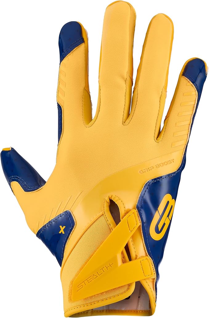 Grip Boost Football Gloves - Peace Stealth 6.0 Boost Plus Sticky Technology - Adult and Youth Football Gloves for Wide Receiver - Men's and Boys Sizes