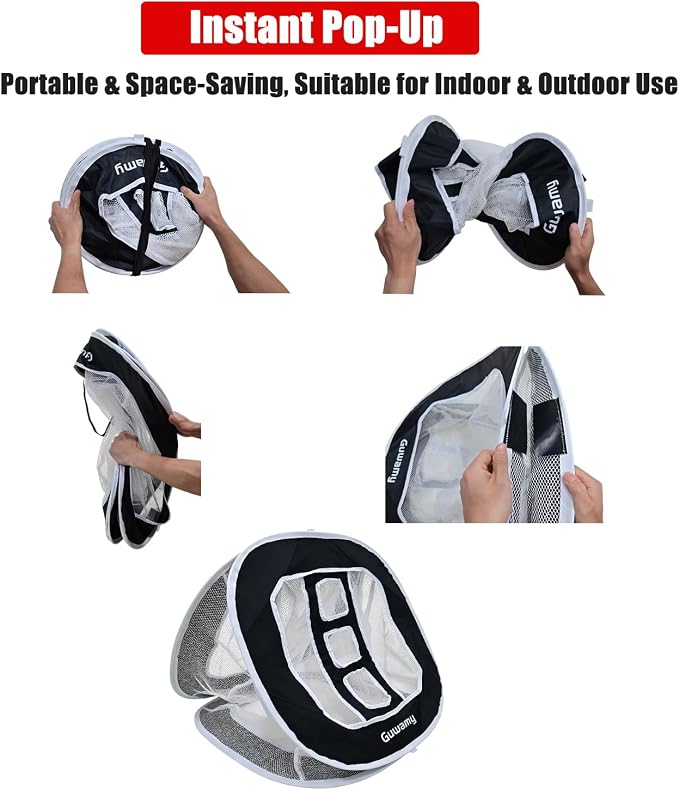 3-in-1 Pop Up Golf Chipping Net – Precision & Distance Trainer, Easy Indoor/Outdoor Setup – Ideal Gift