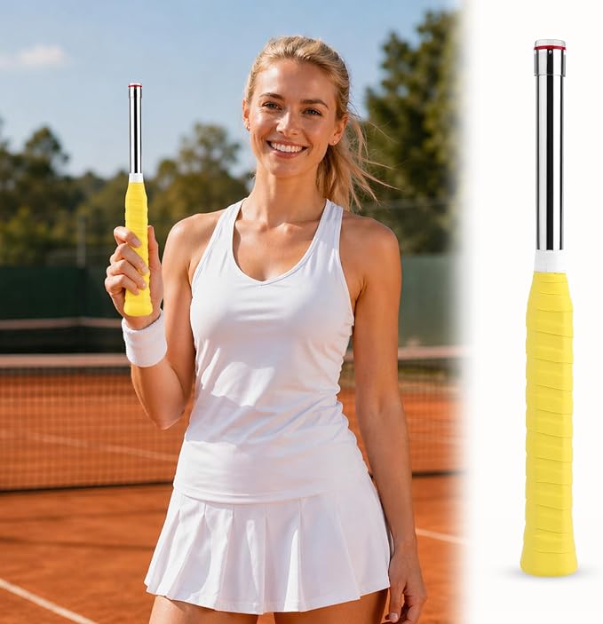 Badminton Power Trainer, Sound Feedback Badminton Swing Trainer with 33N Magnetic Resistance & Non-Slip PP Handle for Correct Technique, Training Equipment for Beginners Pros