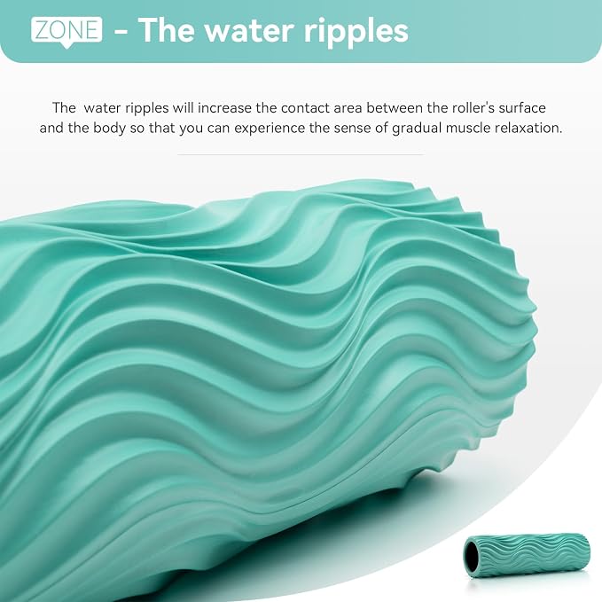 SUBCULTURE Pick Foam Roller - Medium Density Deep Tissue Massager for Muscle Massage and Myofascial Wave Textured Release, Back Roller for Pain Relief & Stretching