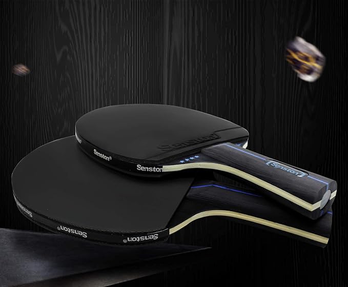 Senston Ping Pong Paddles with Carry Case, Pro Table Tennis Paddle Set of 2 with 3 Ping Pong Balls Indoor/Outdoor Play