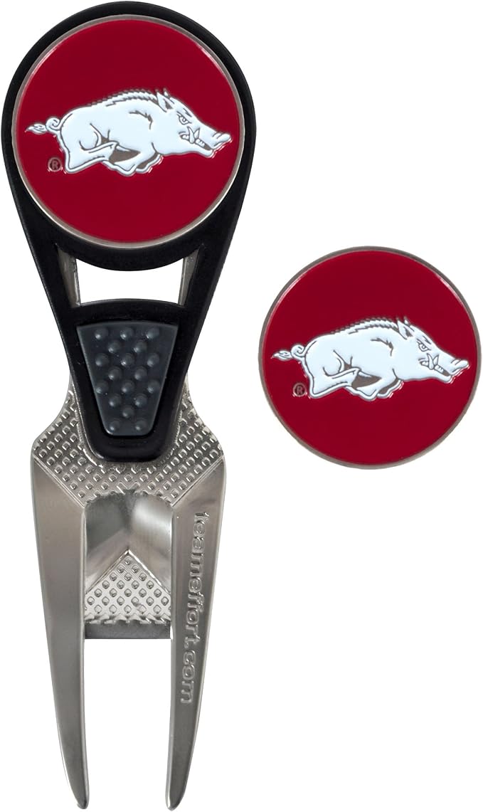 Team Effort Collegiate CVX Ball Mark Repair Tool & 2 Ball Markers