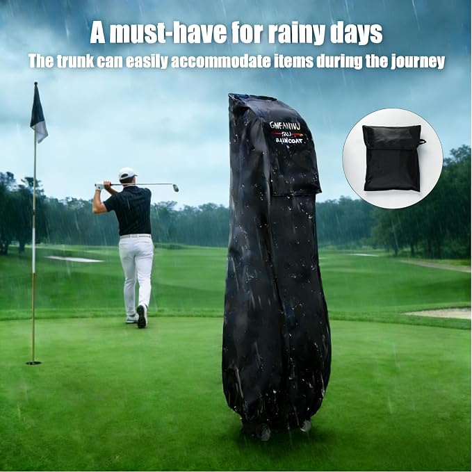 Golf Bag Rain Cover,Durable Dustproof, Travel Waterproof Gear,Golf Bag Rain Hood 50.4" (H) x 8.5" (W) x 23.2" (L)