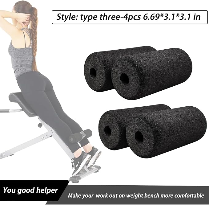 Protective Pads Cushion for Exercise Equipment, Soft Foam Padding Sponge Rollers for Workout Machine-Sit ups, Barbell Bench