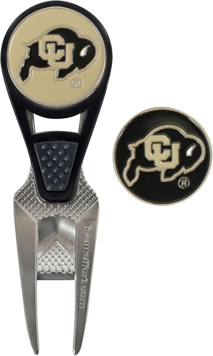 Team Effort Collegiate CVX Ball Mark Repair Tool & 2 Ball Markers