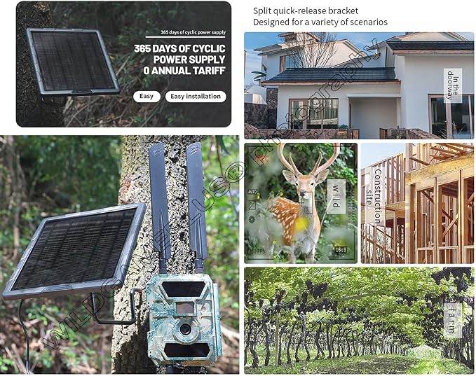 Waterproof 5Watts 6000mAh Mini Size Solar Panel,Type-C Phone Charging Solar Charger Kit 6V/12V for Outdoor Trail Secruity Camera 12V LED Lights BL6A